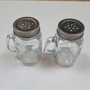 Glass Mason Jar Shakers - Dolly Parton - Butterfly